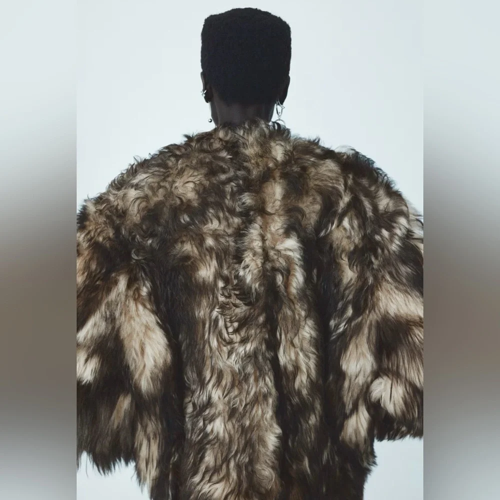 H&M Studio Reversible Shearling Jacket - Picture 3 of 8